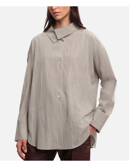MARGAUX LONNBERG Chemise FINLAY Green Stripes