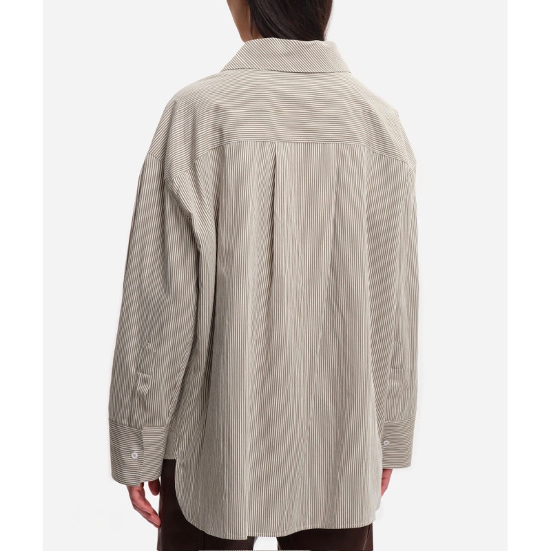 MARGAUX LONNBERG Chemise FINLAY Green Stripes