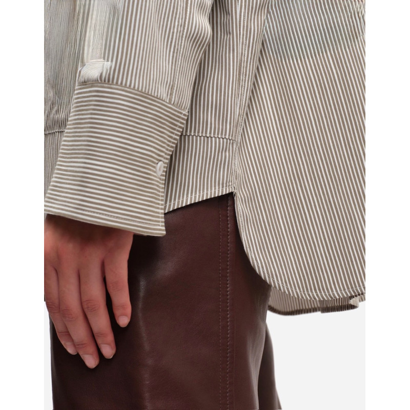 MARGAUX LONNBERG Chemise FINLAY Green Stripes