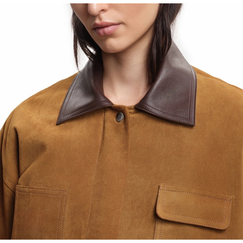 MARGAUX LONNBERG Blouson ASPEN Cognac