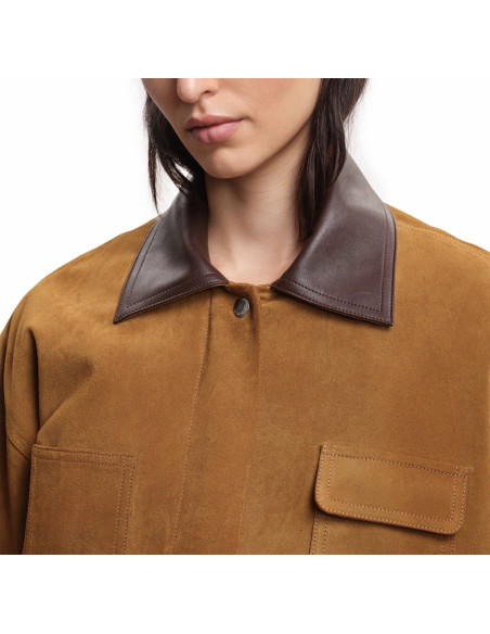 MARGAUX LONNBERG Blouson ASPEN Cognac