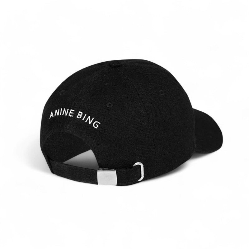 ANINE BING Casquette JEREMY Black Denim