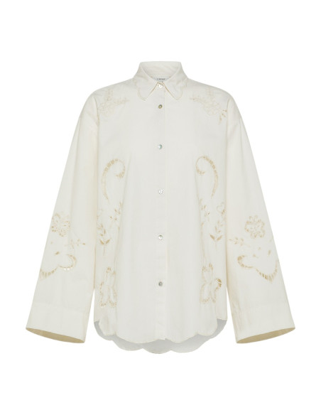 forte_forte Chemise brodée "mémoires d'enfance"