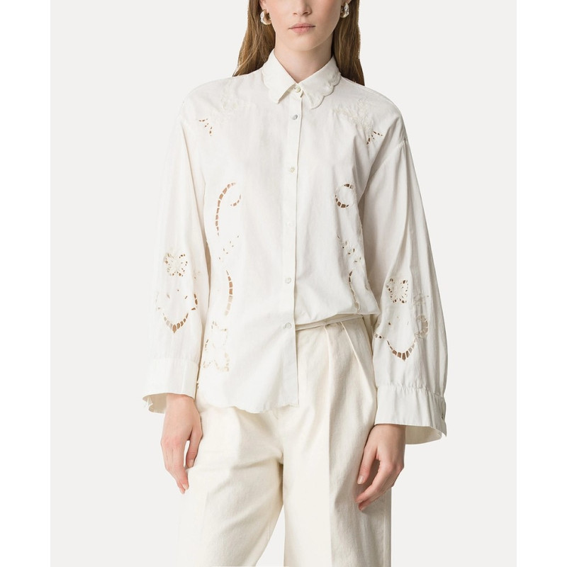 forte_forte Chemise brodée "mémoires d'enfance"