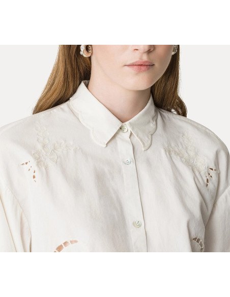 forte_forte Chemise brodée "mémoires d'enfance"