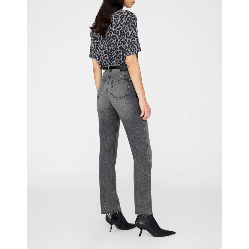 ANINE BING T-Shirt COHEN Grey Leopard