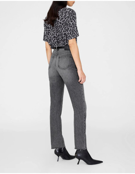 ANINE BING T-Shirt COHEN Grey Leopard
