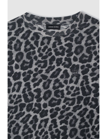 ANINE BING T-Shirt COHEN Grey Leopard