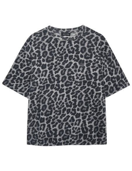 ANINE BING T-Shirt COHEN Grey Leopard