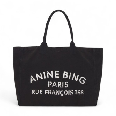 ANINE BING Sac LEO CANVAS TOTE