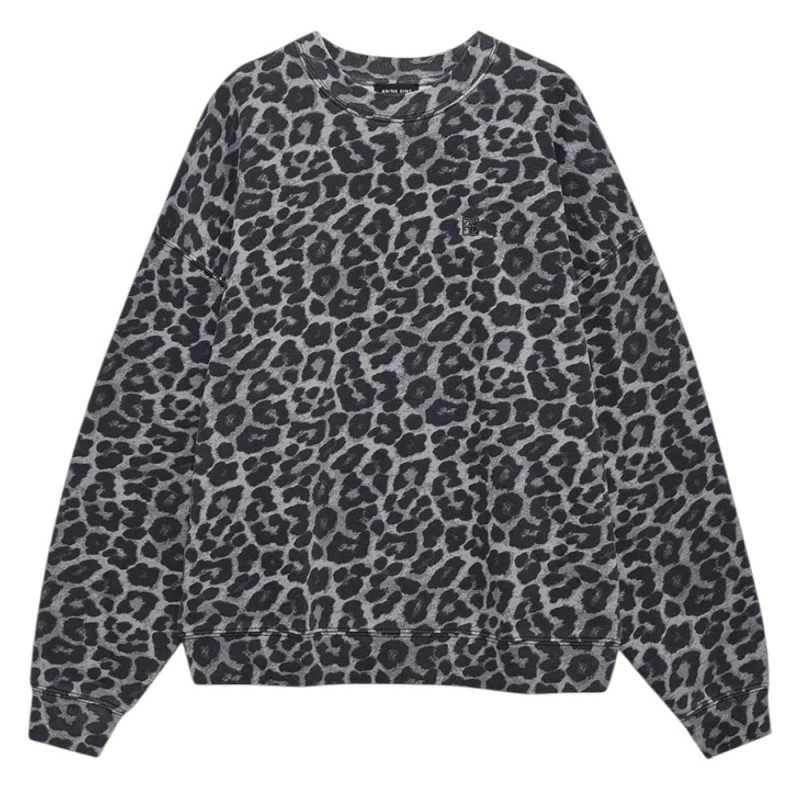 ANINE BING Sweatshirt MILES Grey Leopard