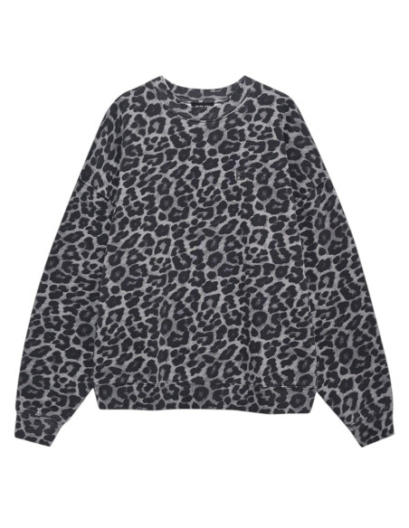 ANINE BING Sweatshirt MILES Grey Leopard ANINE BING Sweatshirt MILES Grey Leopard