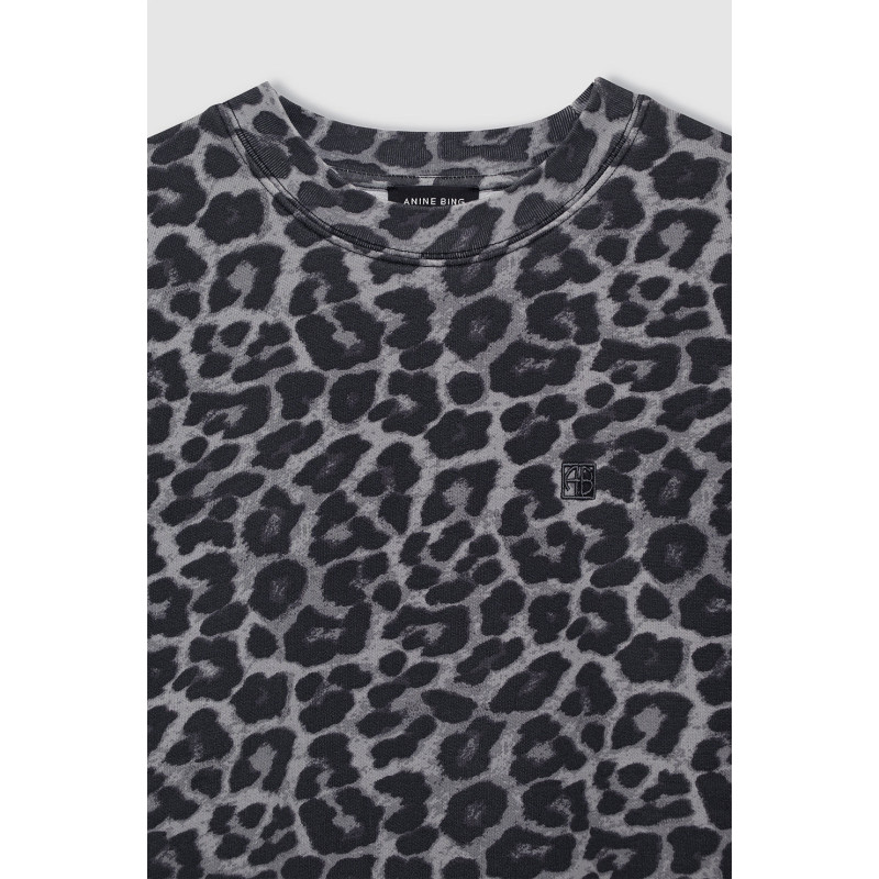 ANINE BING Sweatshirt MILES Grey Leopard