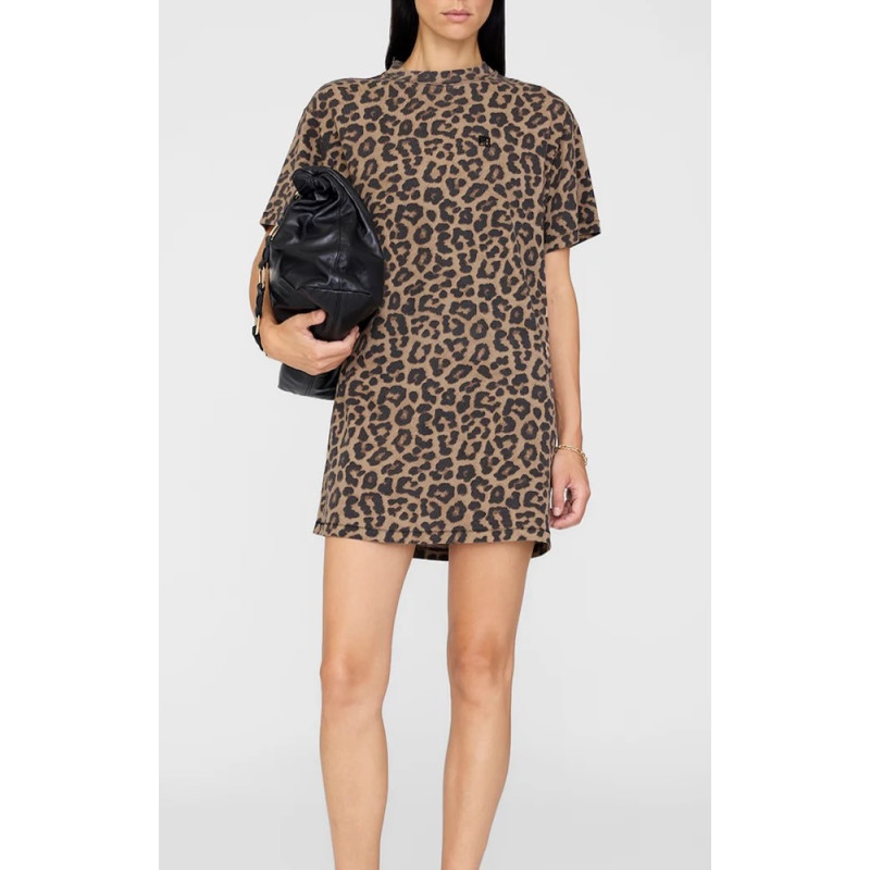ANINE BING robe t-Shirt BETH Léopard