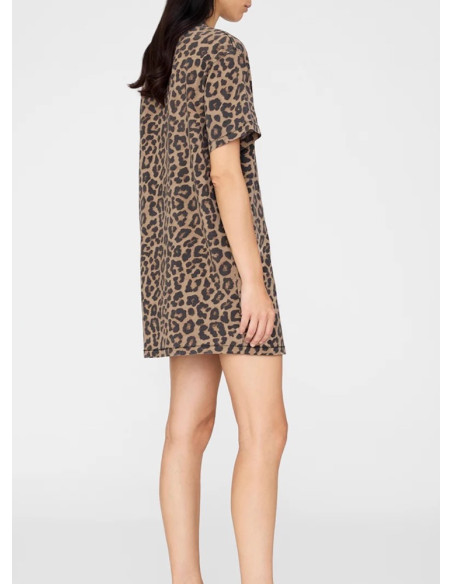 ANINE BING robe t-Shirt BETH Léopard