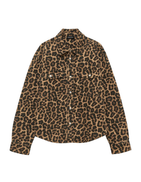 ANINE BING Chemise PAXTON Leopard