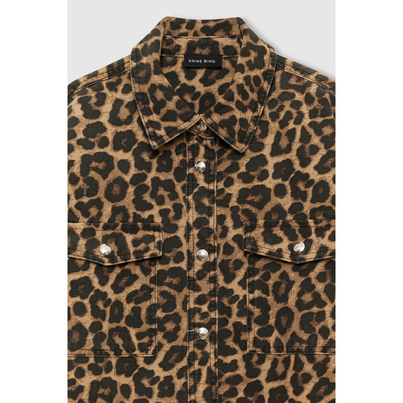 ANINE BING Chemise PAXTON Leopard