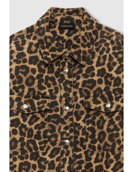 ANINE BING Chemise PAXTON Leopard