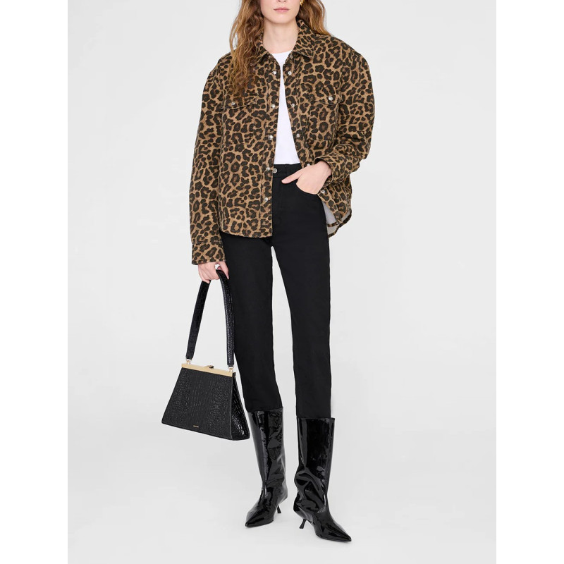 ANINE BING Chemise PAXTON Leopard