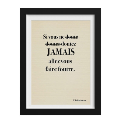 L'INDÉPRIMEUSE Affiche LE DOUTE