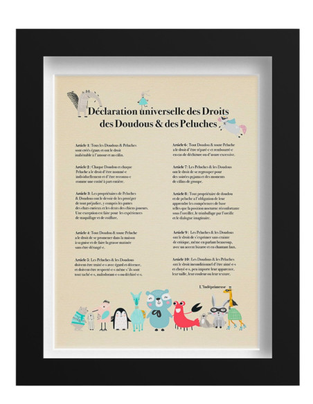 L'INDÉPRIMEUSE Affiche DÉCLARATION UNIVERSELLE