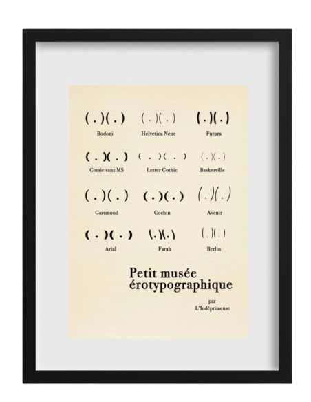 L'INDÉPRIMEUSE Affiche EROTYPOGRAPHIQUE