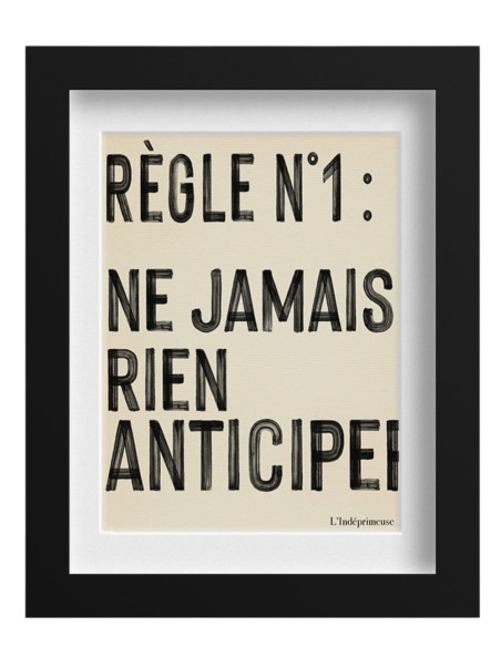 L'INDÉPRIMEUSE Affiche RÈGLE N°1