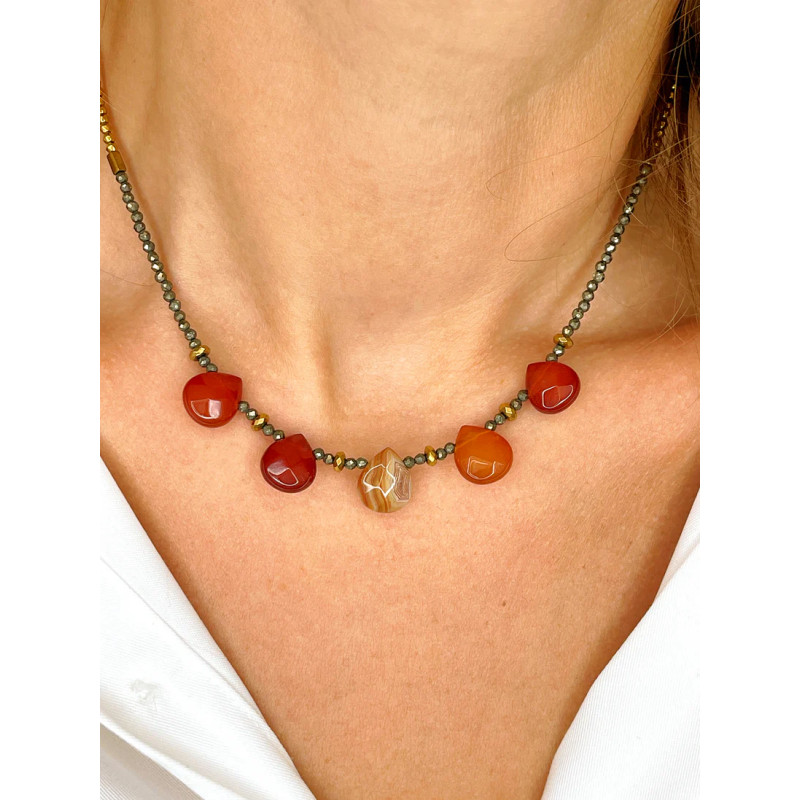 MAISON 91 Collier OLIVIA Cornaline