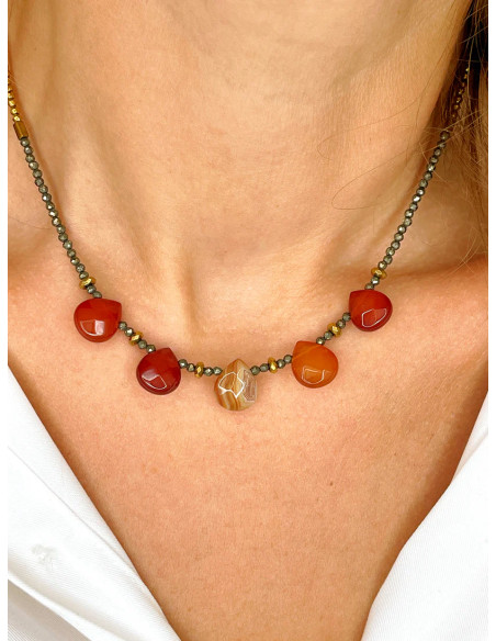 MAISON 91 Collier OLIVIA Cornaline