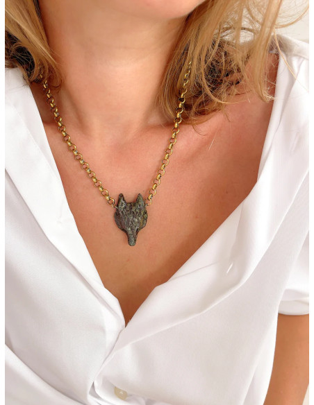 MAISON 91 Collier ROCH Jaspe sang de dragon