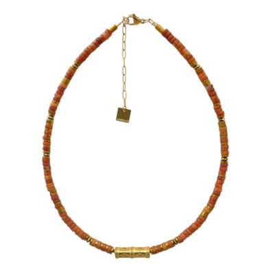 MAISON 91 Collier SVEN Rhodonite caramel