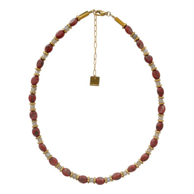 MAISON 91 Collier TALINE Jaspe rouge