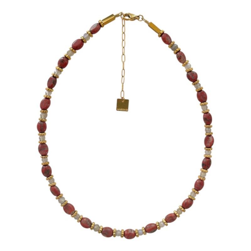 MAISON 91 Collier TALINE Jaspe rouge