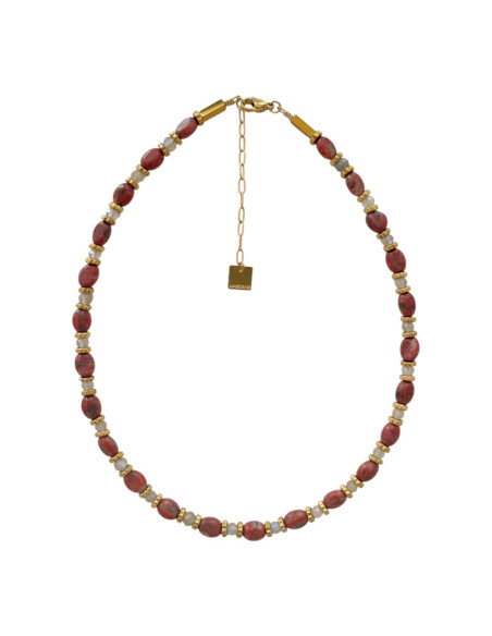 MAISON 91 Collier TALINE Jaspe rouge