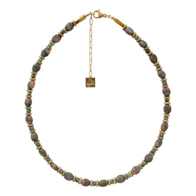 MAISON 91 Collier TALINE Jaspe Zèbre
