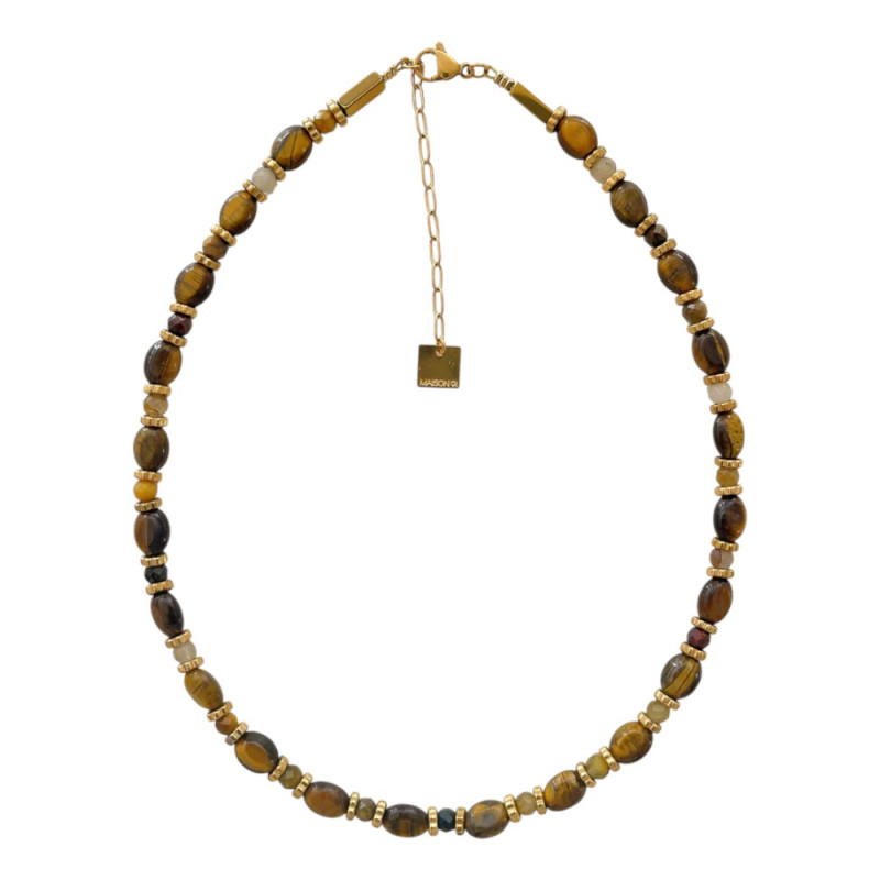MAISON 91 Collier TALINE Oeil de tigre