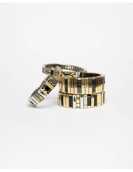 SIGAL Bracelet SIG18 Stripes Gold & Black
