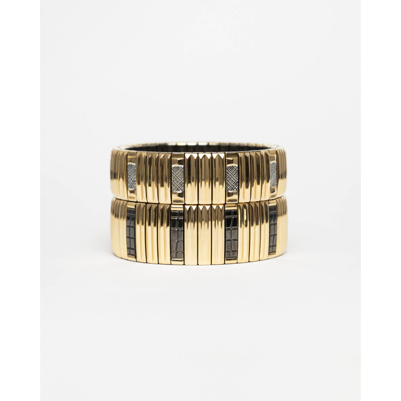 SIGAL Bracelet SIG18 Stripes Gold & Black