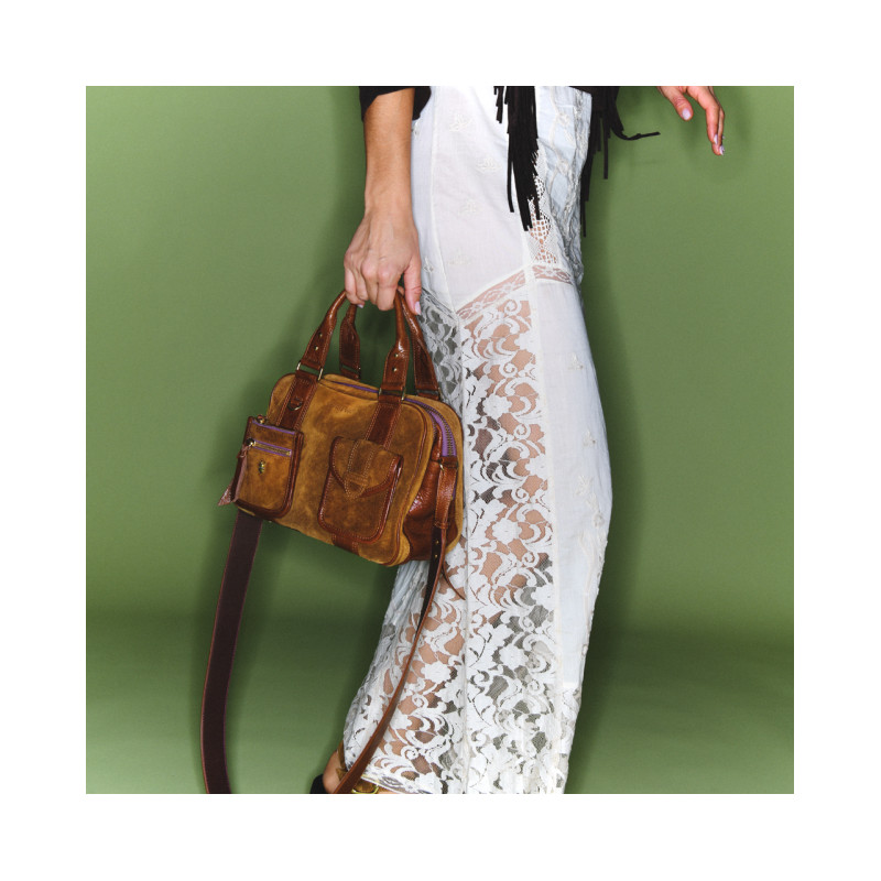 CLARIS VIROT Sac RITCHIE Cuir Tabac