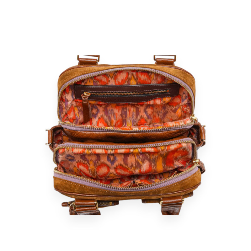 CLARIS VIROT Sac RITCHIE Cuir Tabac