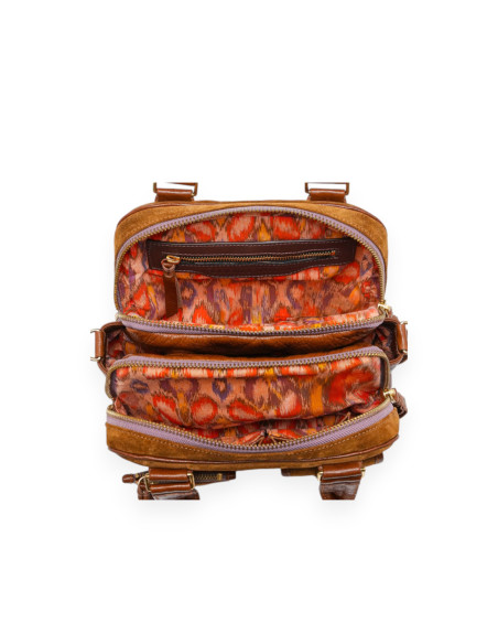 CLARIS VIROT Sac RITCHIE Cuir Tabac