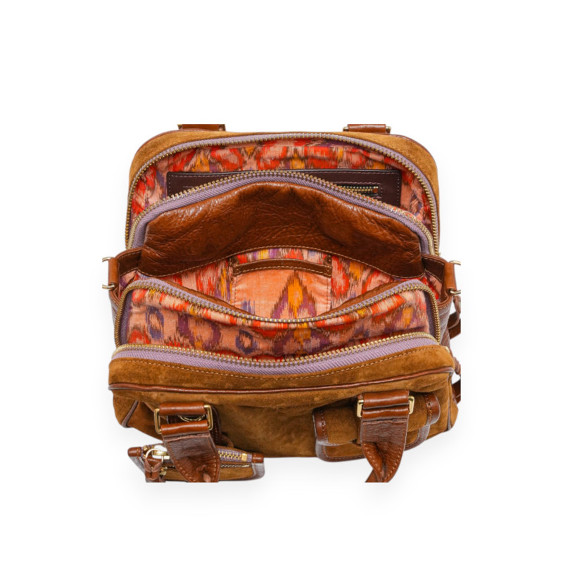 CLARIS VIROT Sac RITCHIE Cuir Tabac