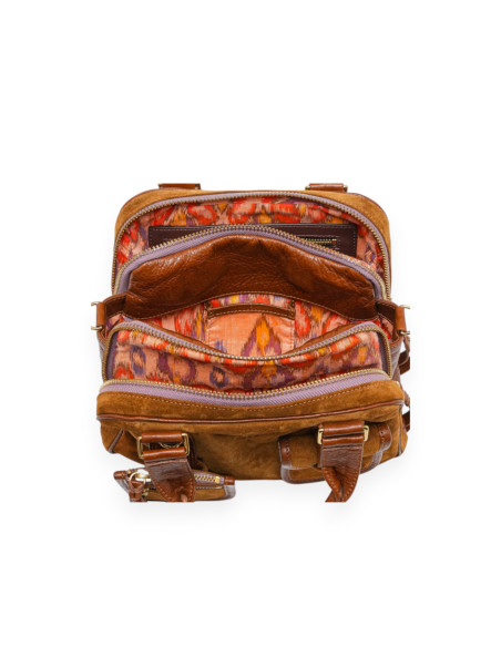 CLARIS VIROT Sac RITCHIE Cuir Tabac