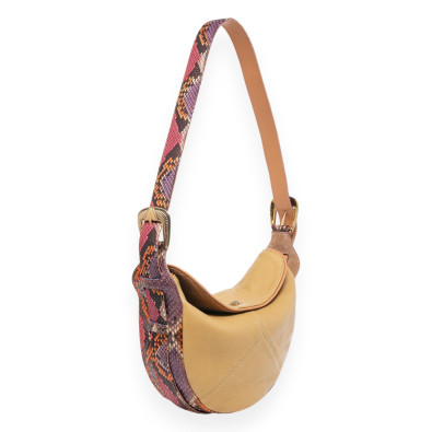 CLARIS VIROT Sac ESTELLE Python Rosavande