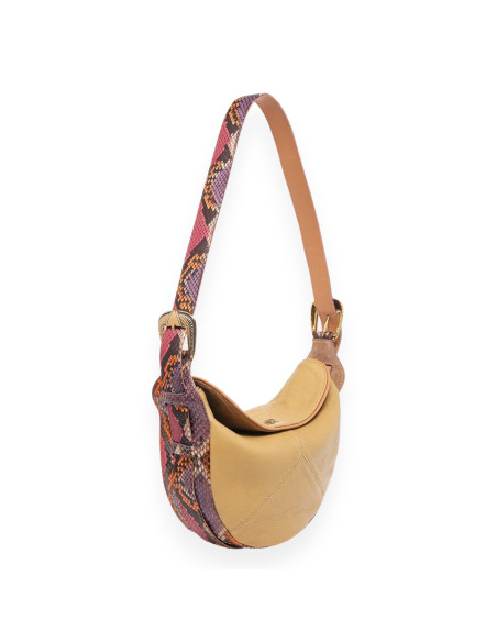 CLARIS VIROT Sac ESTELLE Python Rosavande