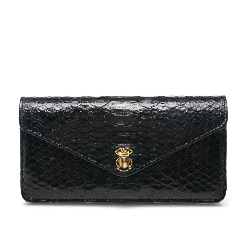 CLARIS VIROT Portefeuille ALEX LONG Python noir
