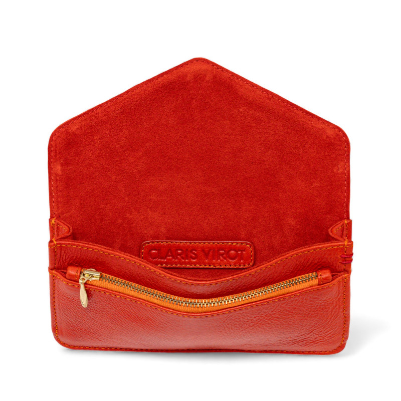 CLARIS VIROT Portefeuille ALEX LONG Coquelicot