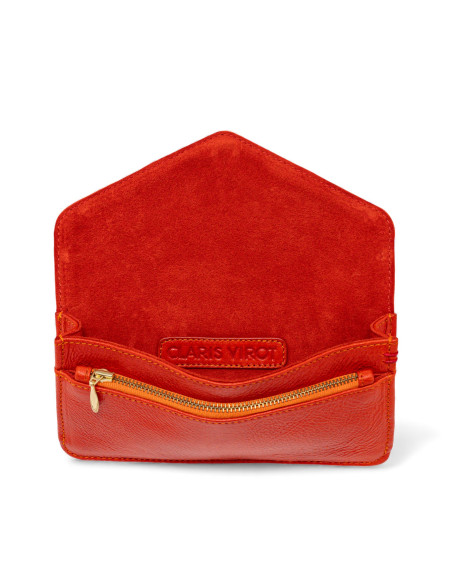 CLARIS VIROT Portefeuille ALEX LONG Coquelicot
