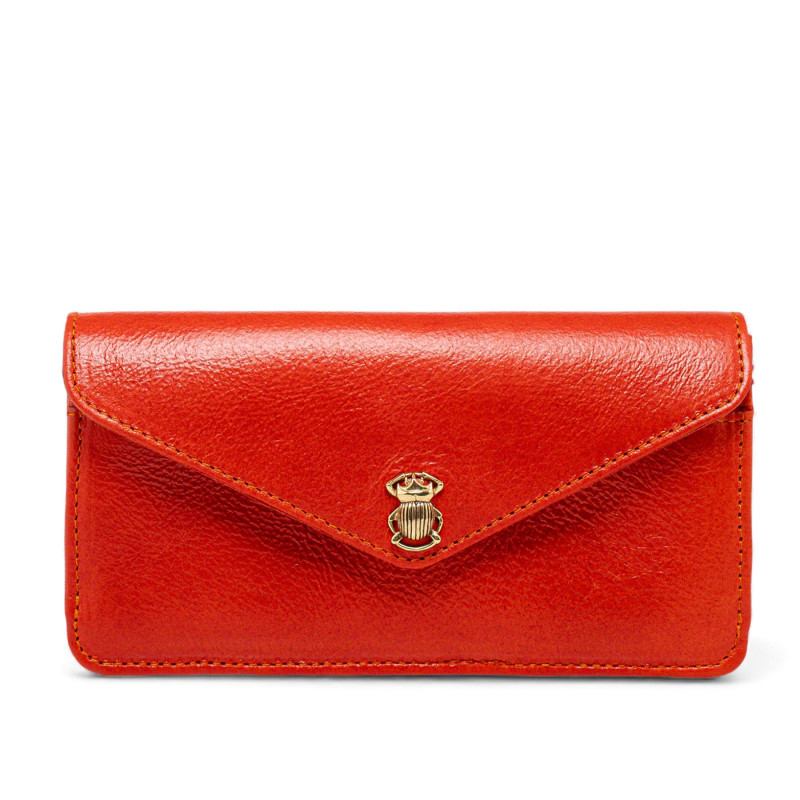 CLARIS VIROT Portefeuille ALEX LONG Coquelicot