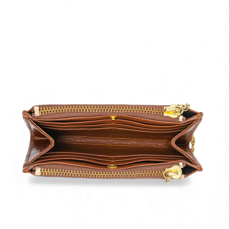 CLARIS VIROT Porte Monnaie ACHILLE Tabac